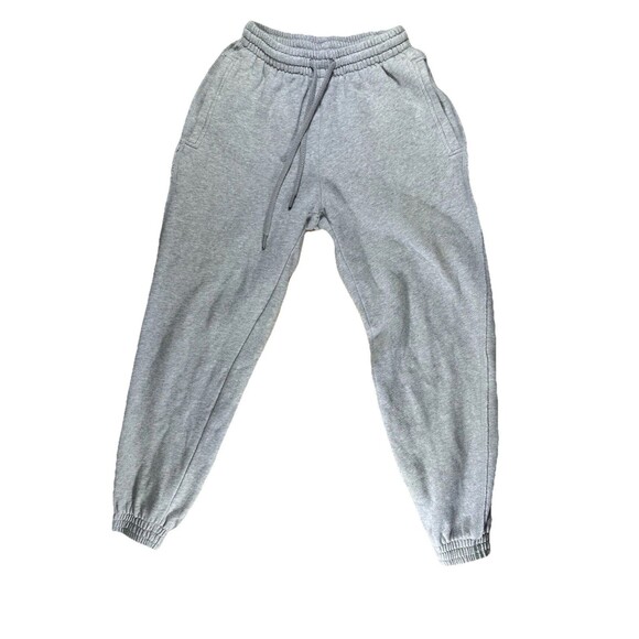 aerie ANYTIME the sweat high waisted grey cotton fleece lined jogger pants Sz XS - Picture 2 of 10